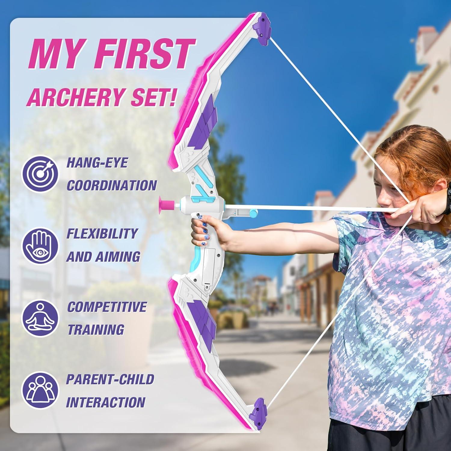 Set Arco y Flecha HYES con Luz LED y 12 Flechas para Niños