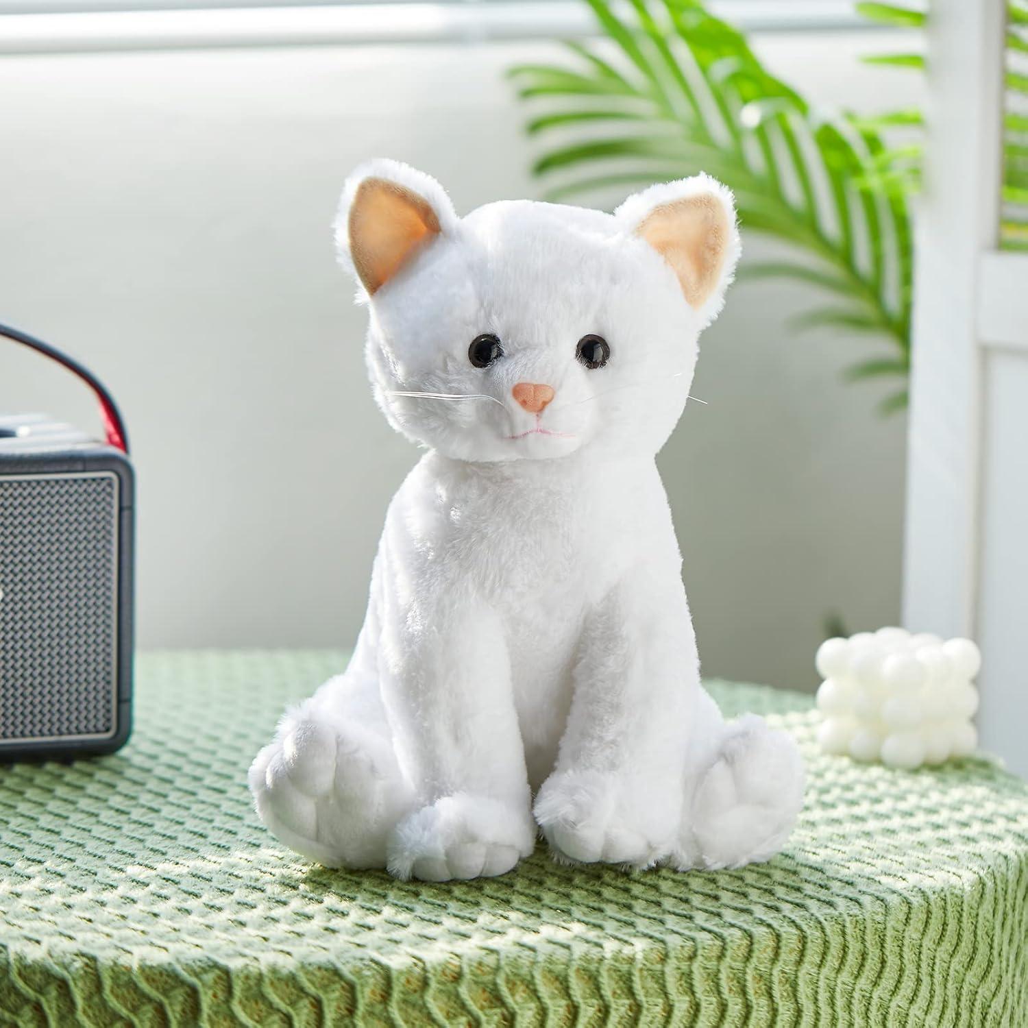 Gato de Peluche Iluminado Houwsbaby 30 cm LED Blanco