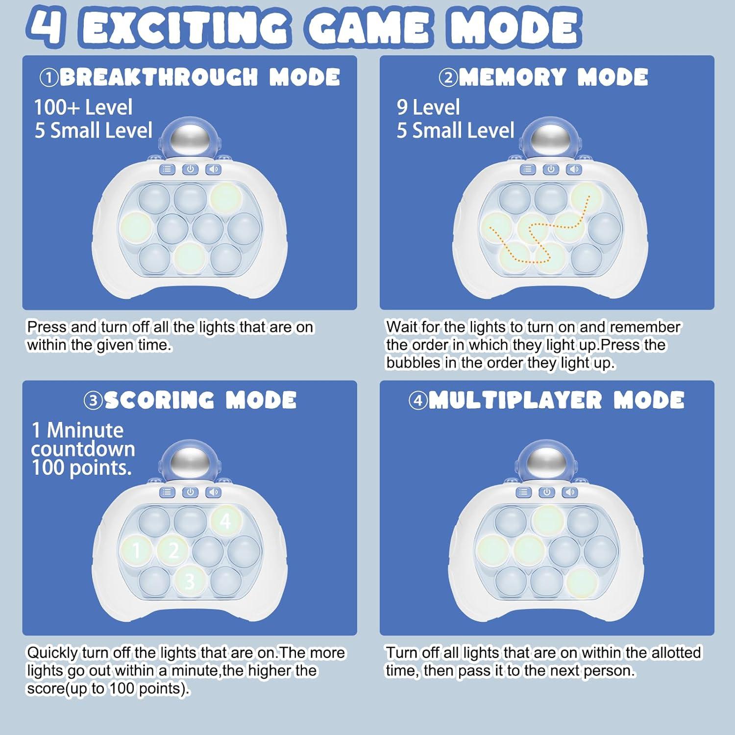 Juego Sensorial Portátil Antiestrés Astronauta - 4 Modos