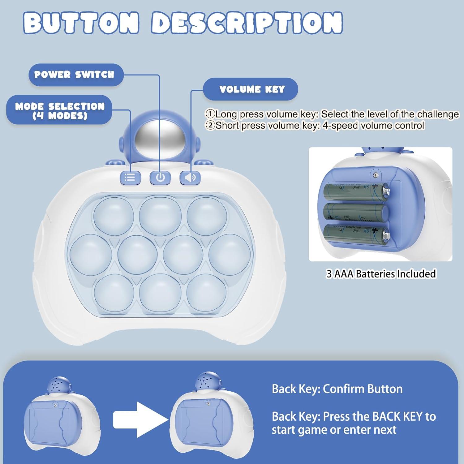 Juego Sensorial Portátil Antiestrés Astronauta - 4 Modos