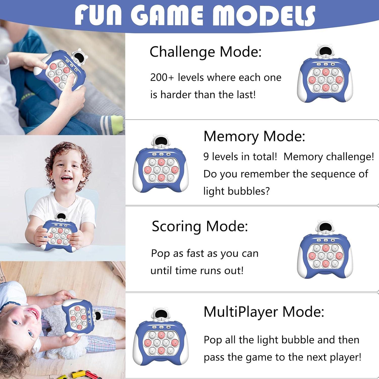 Juego de Empuje Rápido KAWOWO Antiestrés Azul 3-12 Años