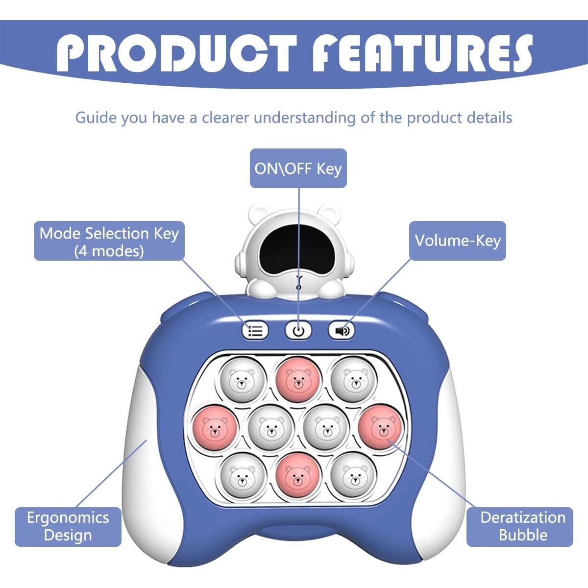 Juego de Empuje Rápido KAWOWO Antiestrés Azul 3-12 Años