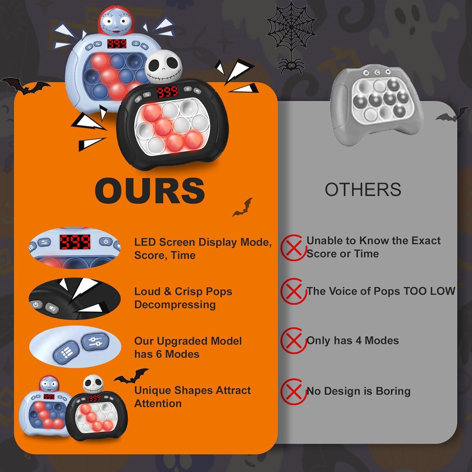 Juego de Empujar Fidget Halloween QBvuj 2 Piezas Sensorial