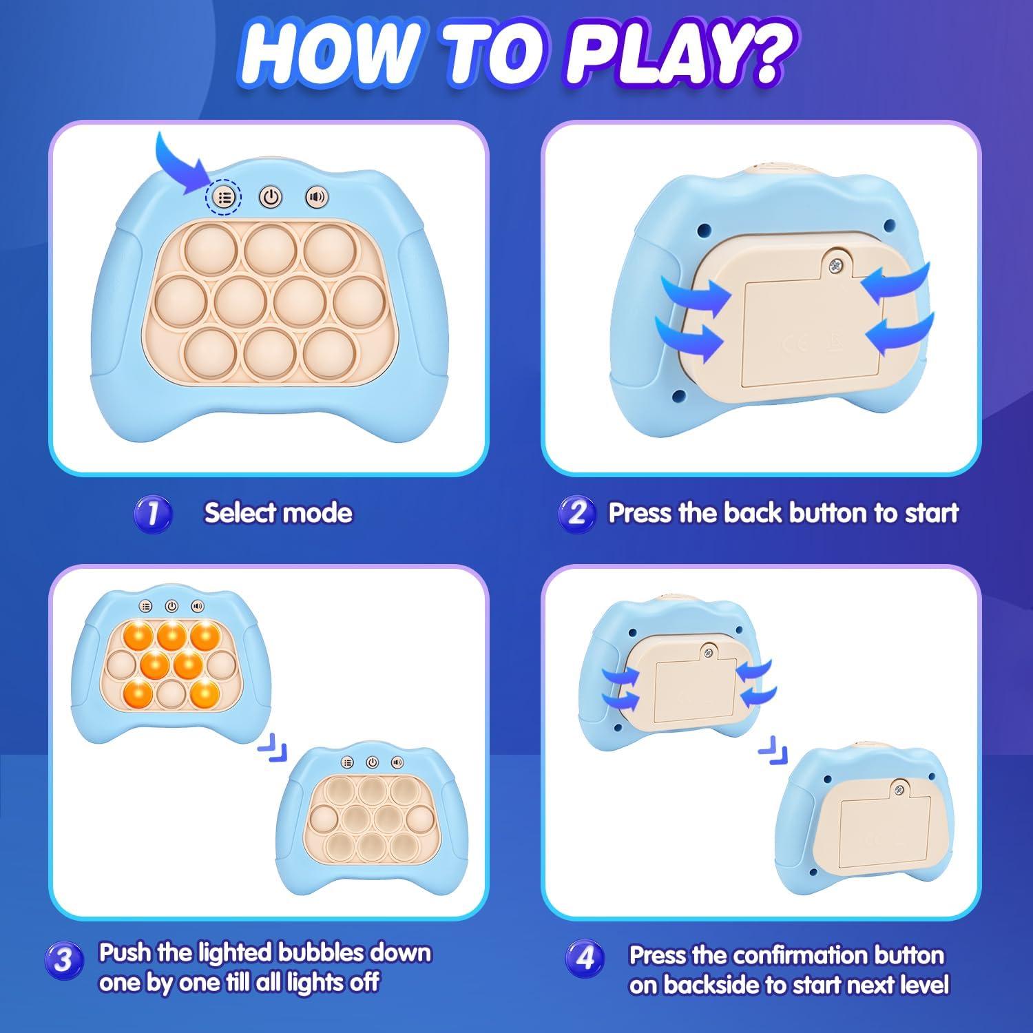 Juego de Empuje Rápido Vakzovy Azul - Juguete Sensorial 3 a 12 Años