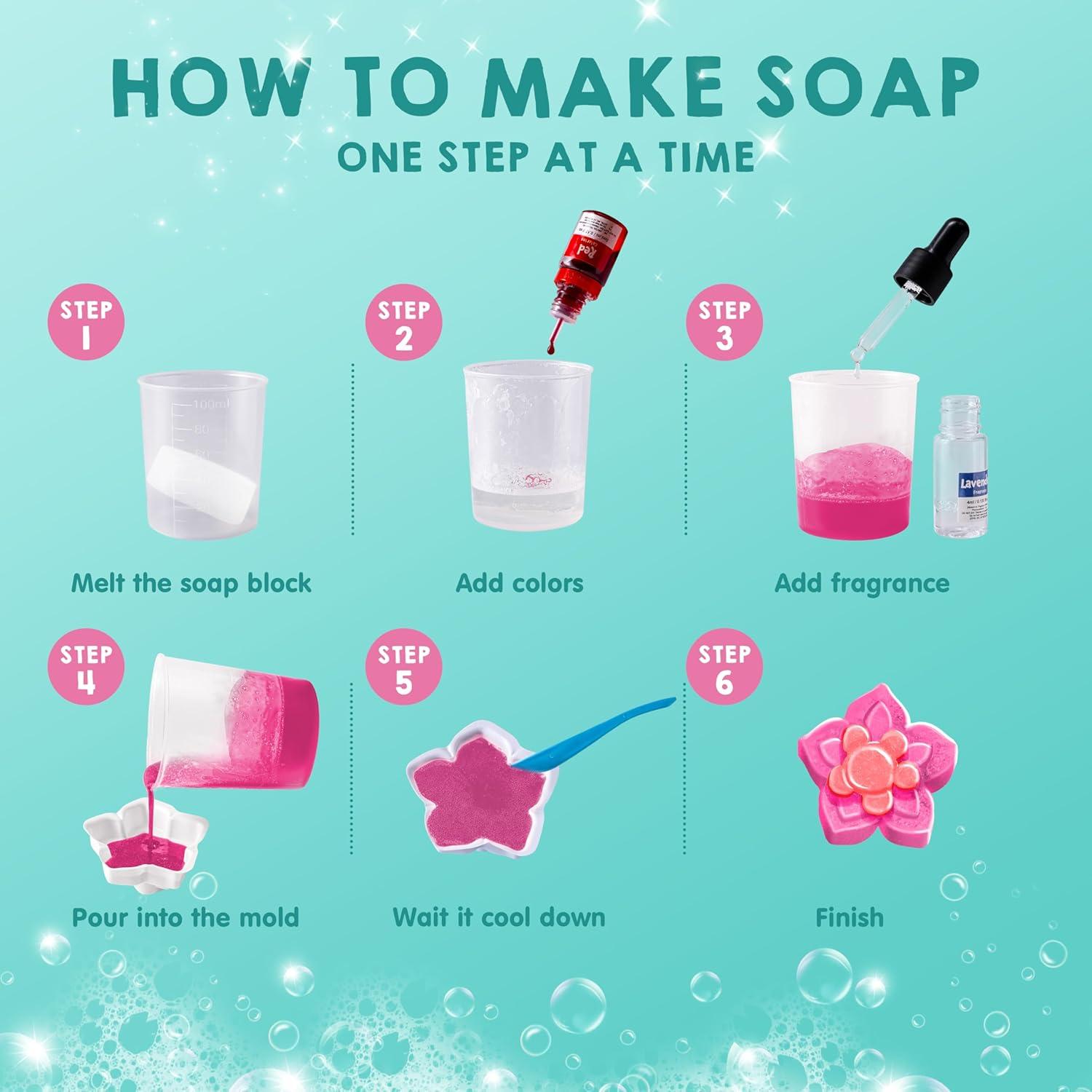 Klever Kits Kit de Fabricación de Jabón y Bombas de Baño 1.17kg