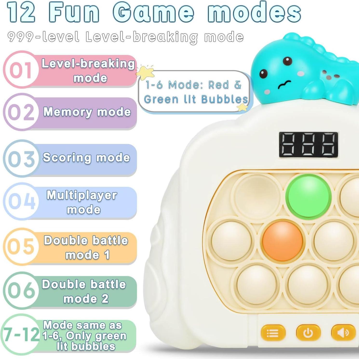 Juego Antiestrés Pop Rápido HLXY con Pantalla LED 12 Modos