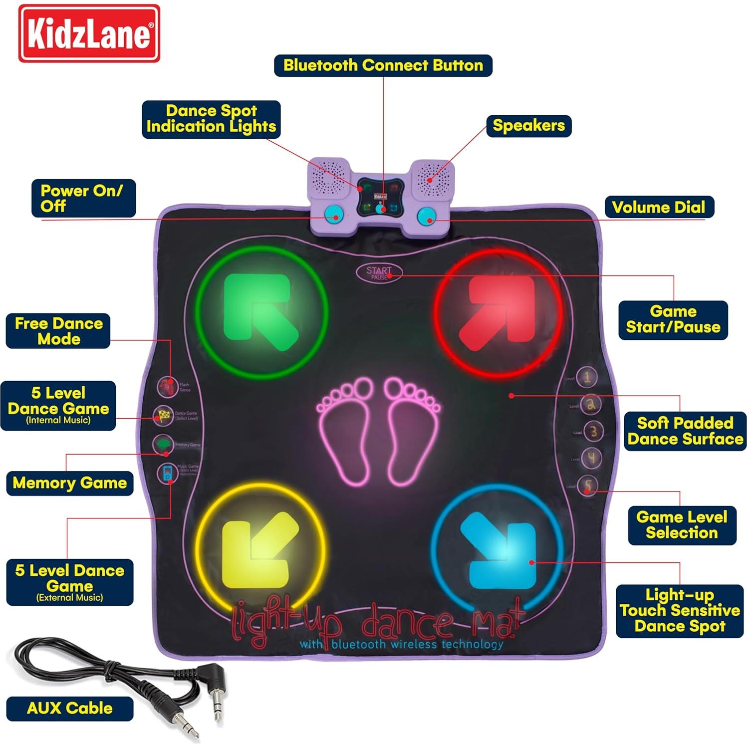 Alfombra de Baile Kidzlane Inalámbrica para Niños 6+