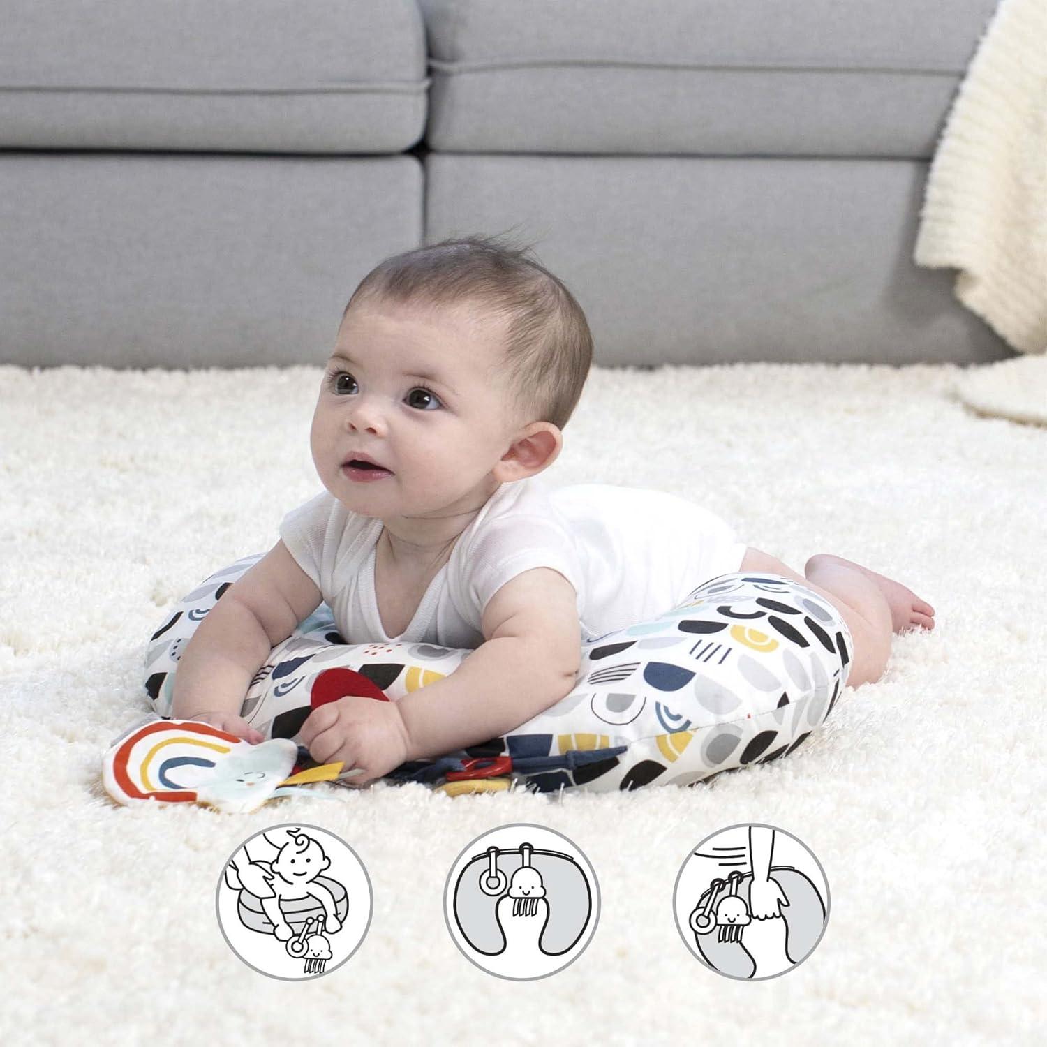 Boppy Tummy Time Prop Compacto para Bebé - Blanco y Negro