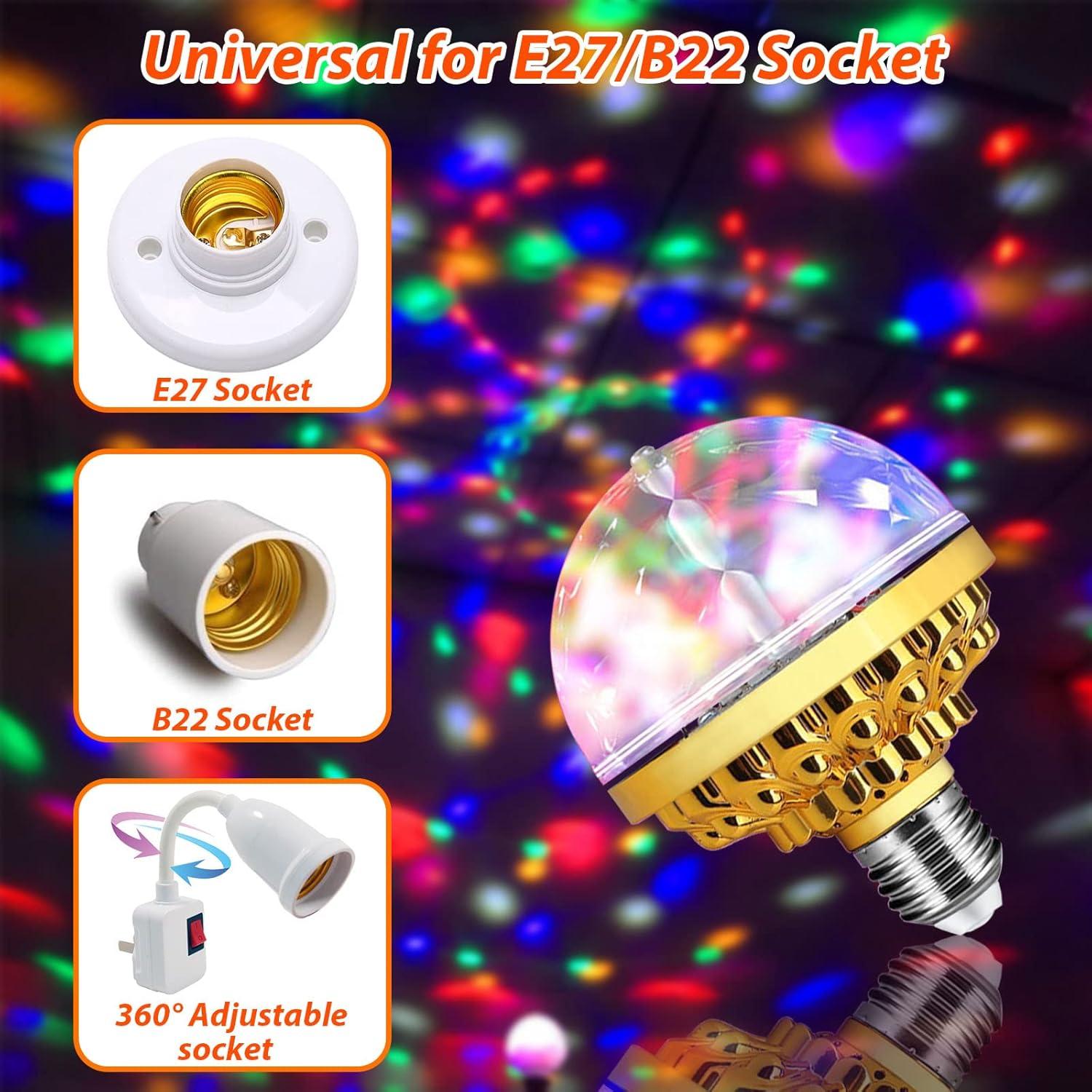 Paquete de 4 luces disco LED MIKWOAB DSK-4G RGB enchufables