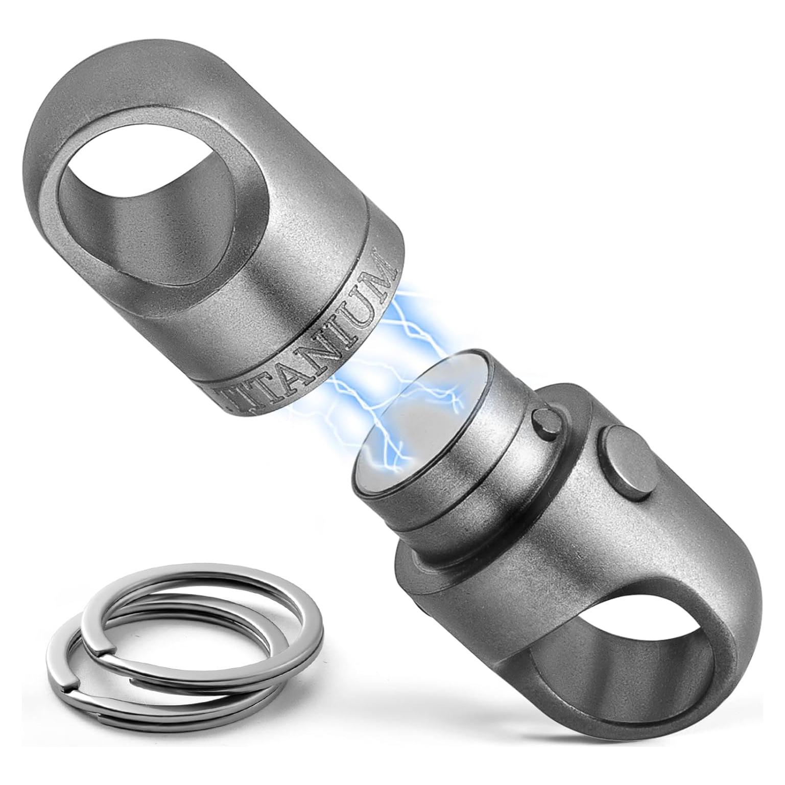 Llavero Magnético FEGVE de Titanio, Ultra Ligero y Desmontable