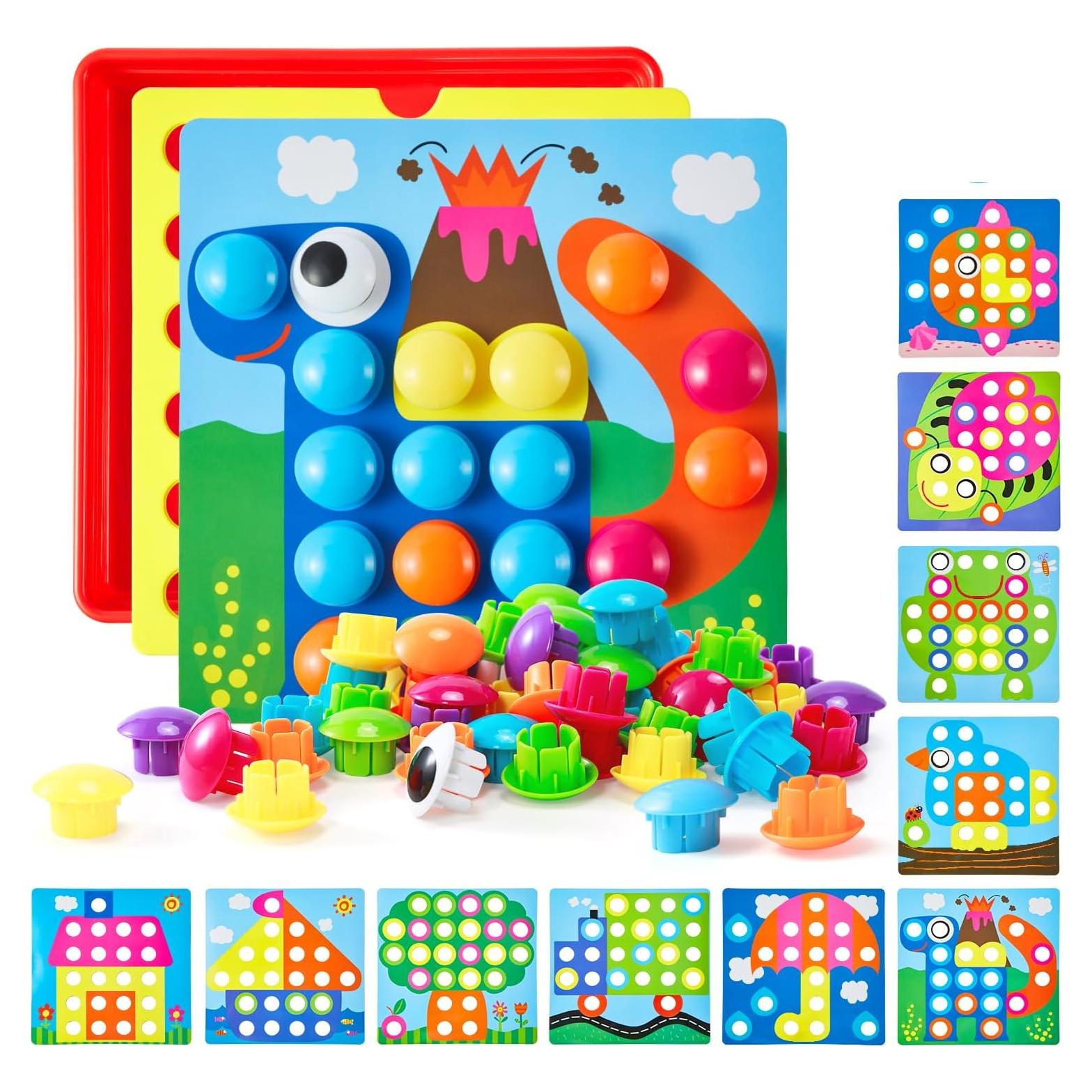 Juguetes de Arte con Botones Geekper 68 Piezas para Niños 3+