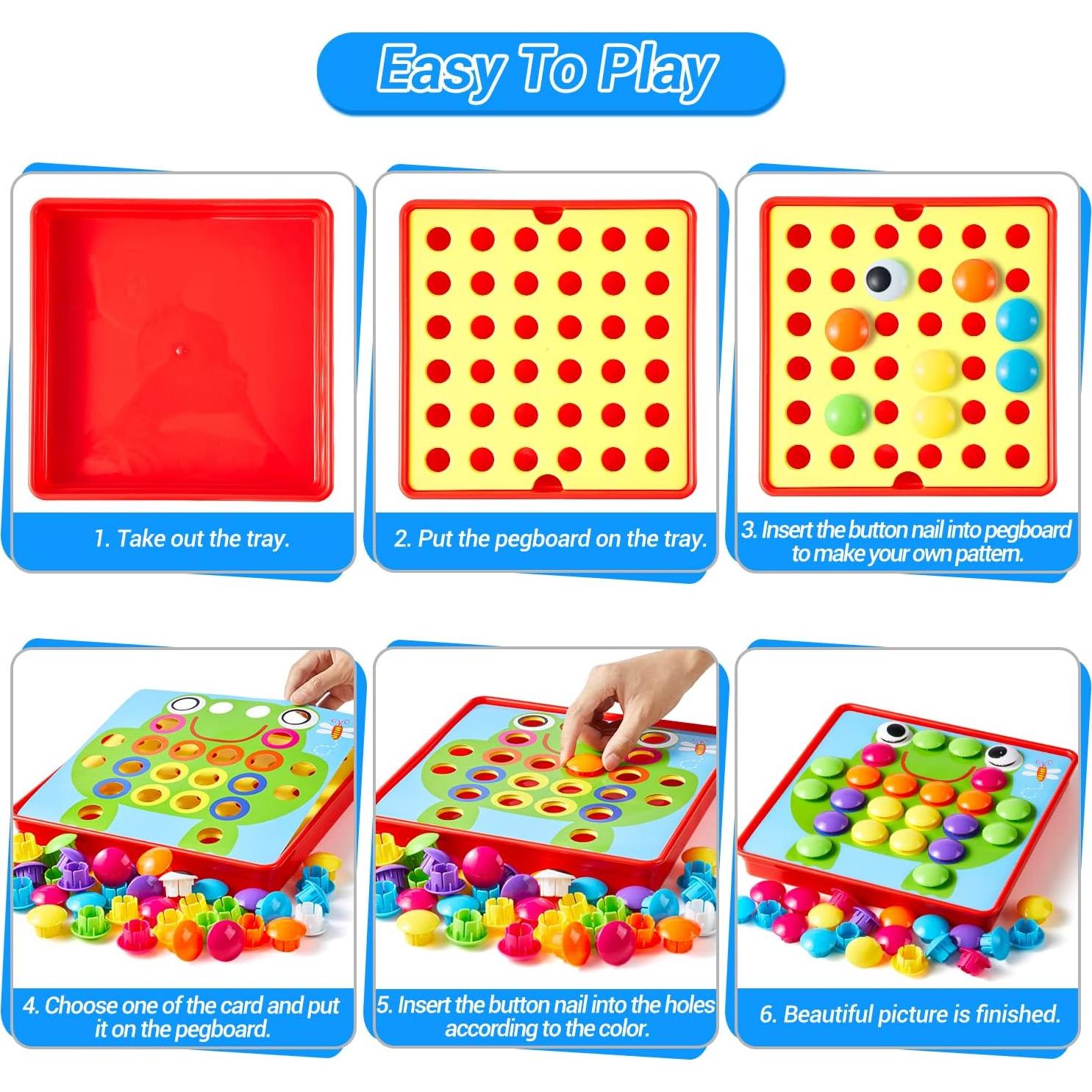 Juguetes de Arte con Botones Geekper 68 Piezas para Niños 3+