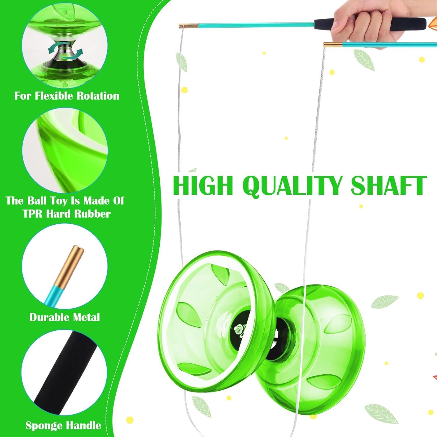 Juego de Diabolo Chino Simgoing Verde con Palos y Cuerda