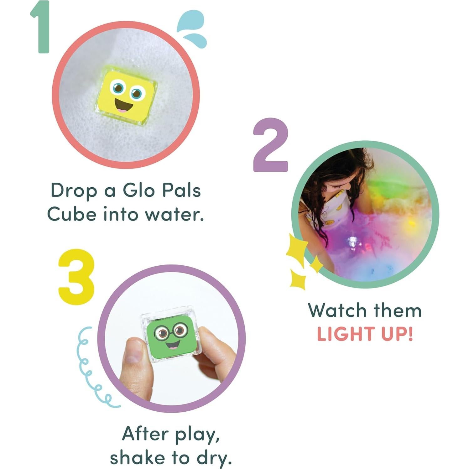 Cubes de Luz Glo Pals Activados por Agua - Paquete de 12
