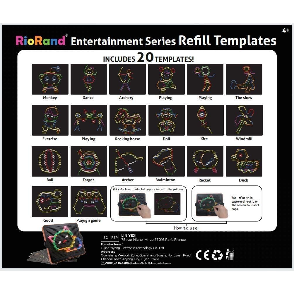 Plantillas de recarga 20PCS RioRand para panel mágico de luz