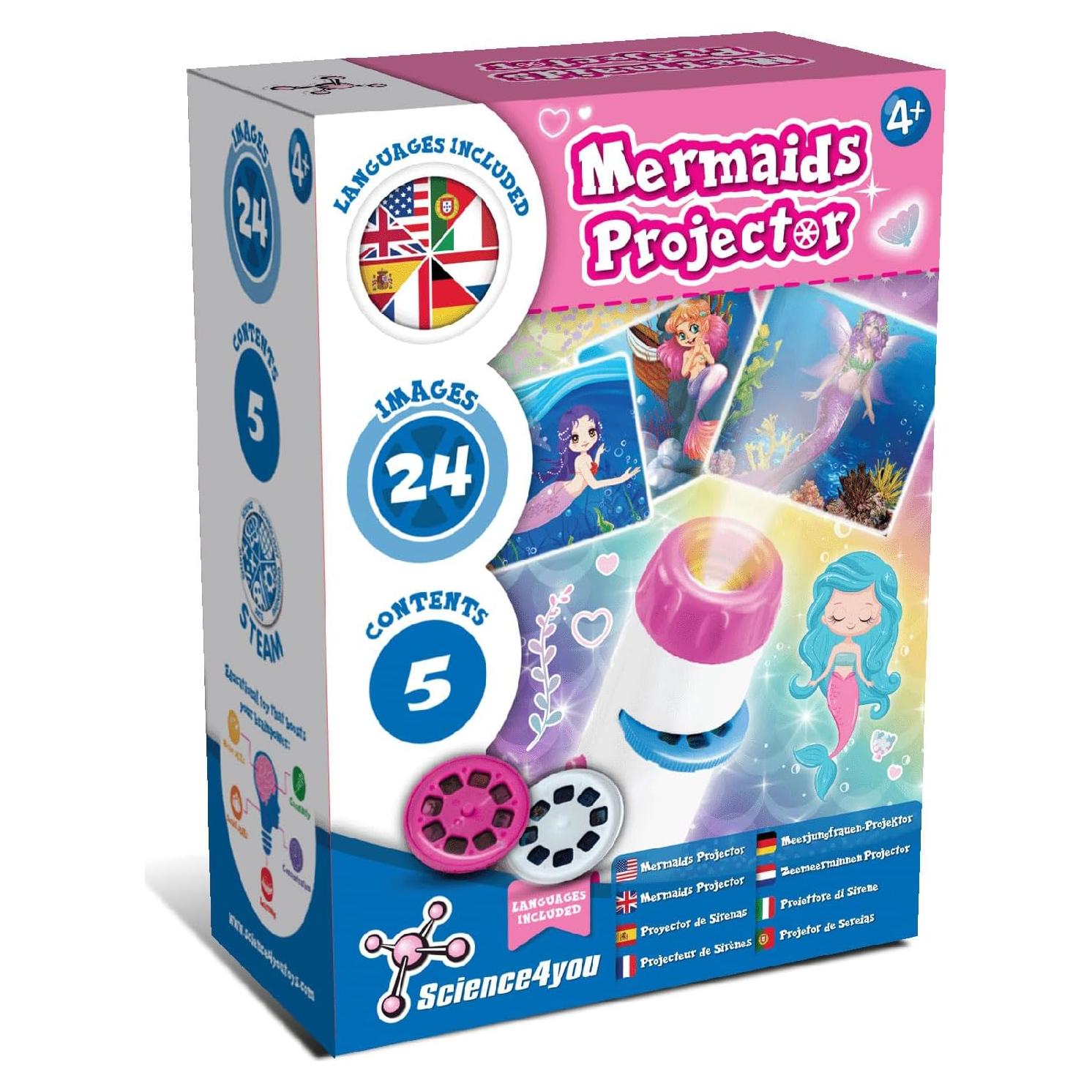 Proyector de Linterna Science4you Sirenas para Niños 4+