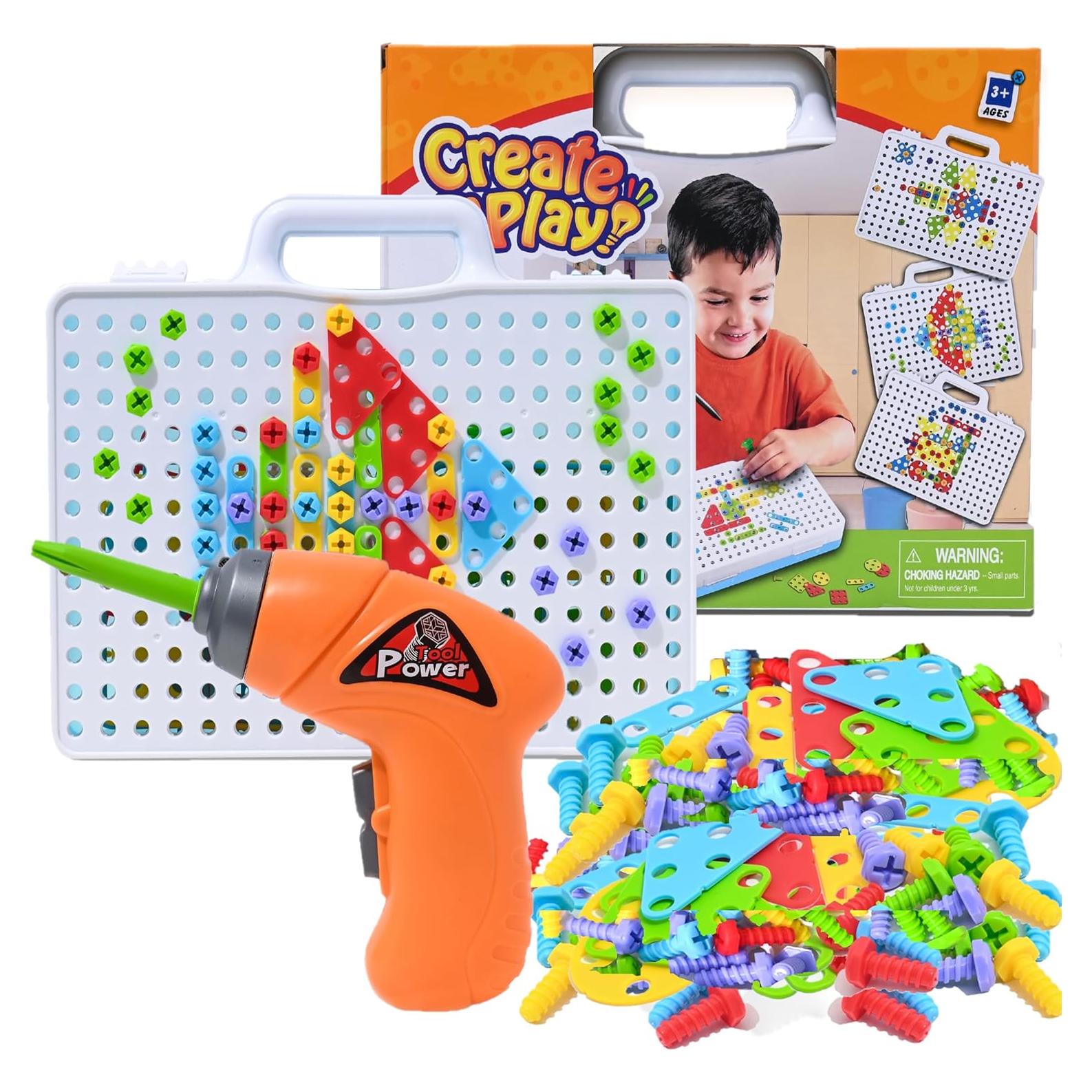 Set de Juguete de Construcción Big Mo con Taladro Eléctrico