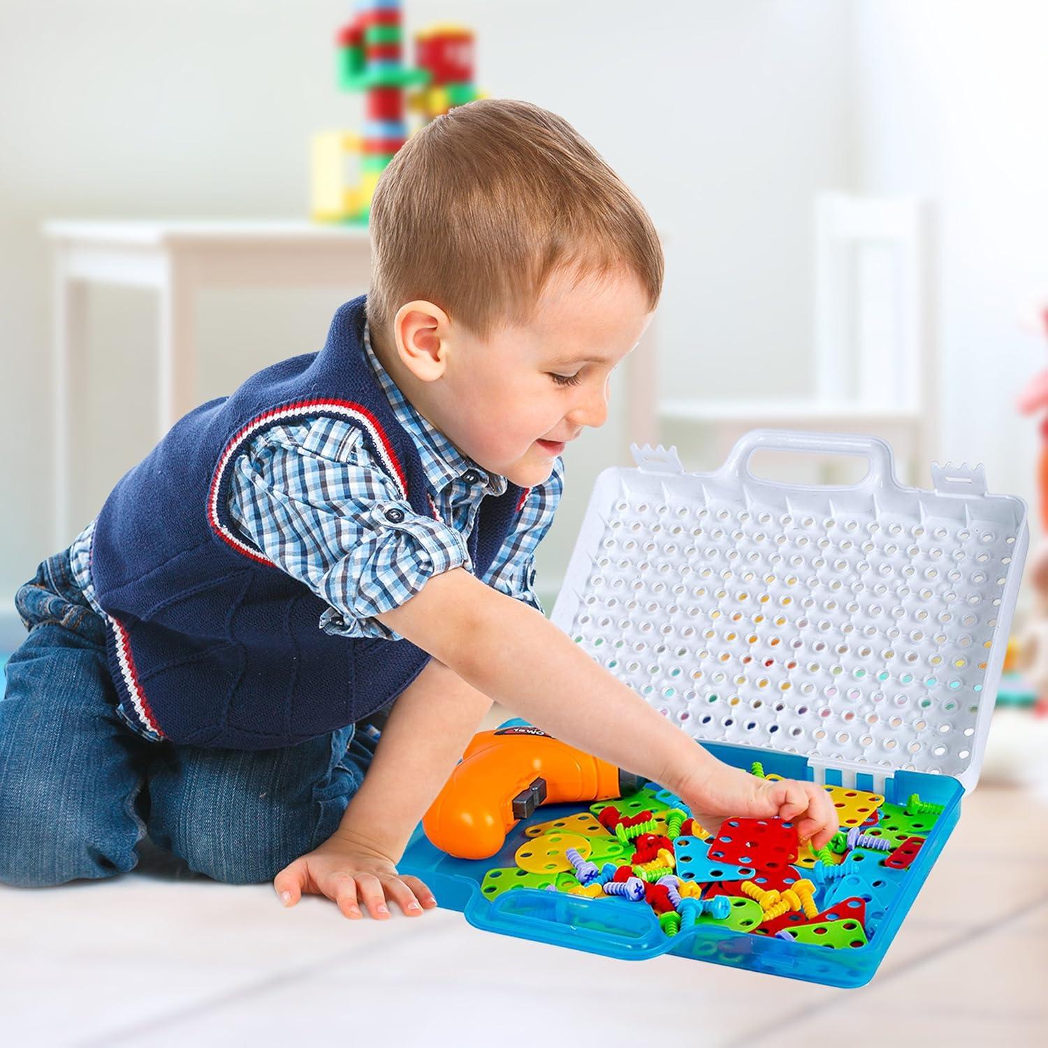 Set de Juguete de Construcción Big Mo con Taladro Eléctrico