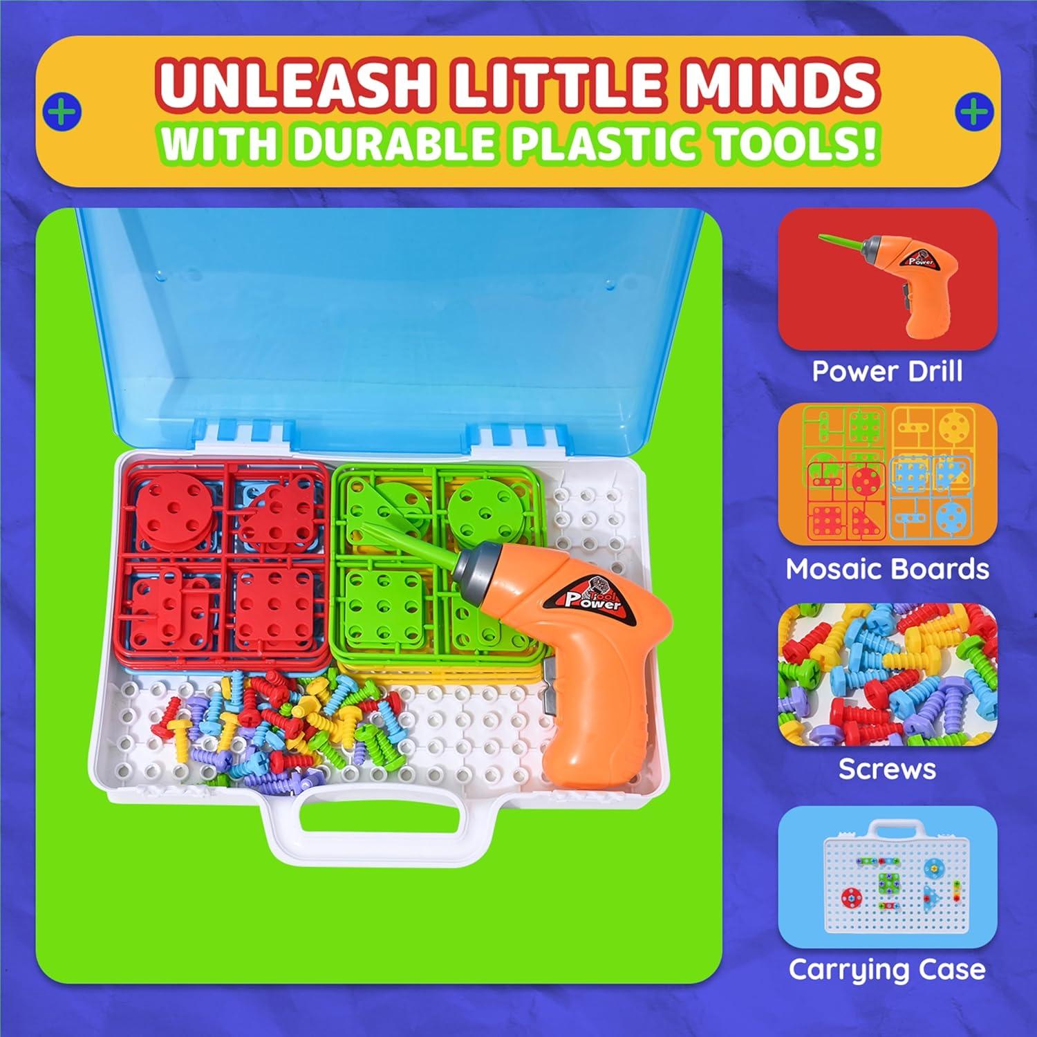 Set de Juguete de Construcción Big Mo con Taladro Eléctrico