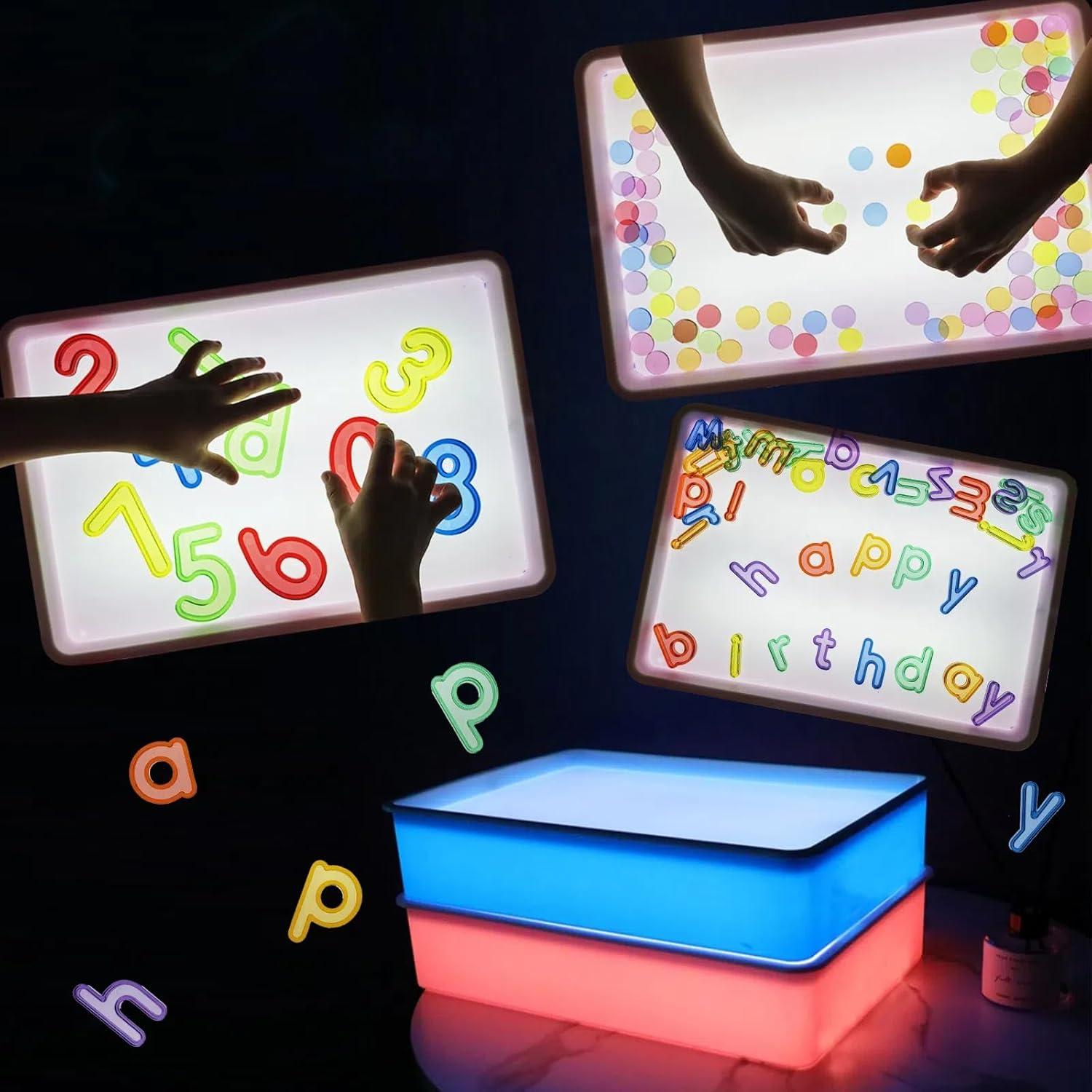 Mesa de Luz Sensorial para Niños Yichushisu 40x28cm Azul