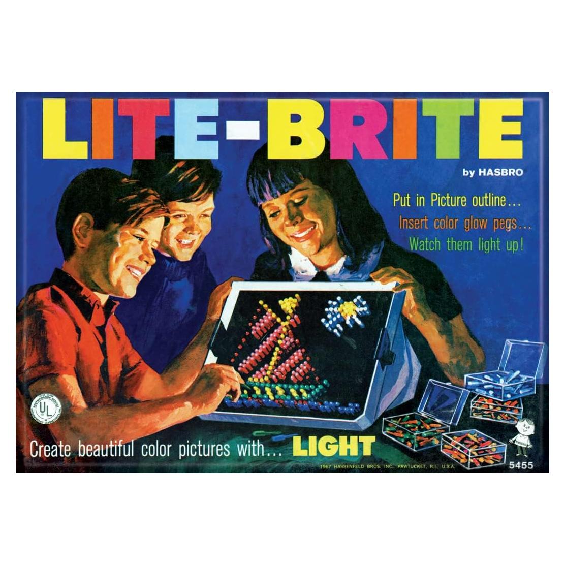 Imán de Refrigerador Ata-Boy Lite Brite 6.35x8.89 cm Multicolor