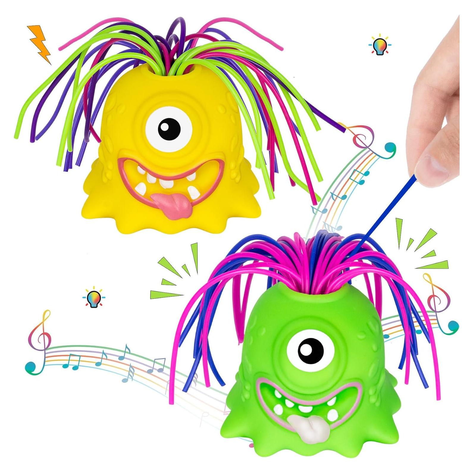 Juguete Antiestrés Monstruo Gritón HOMQYTE Verde y Amarillo 2P