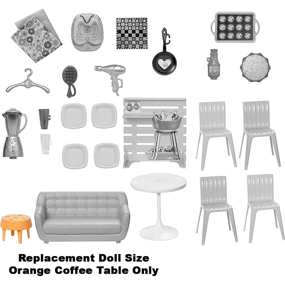 Mesa de Café Naranja Repuesto Barbie Malibu FXG57
