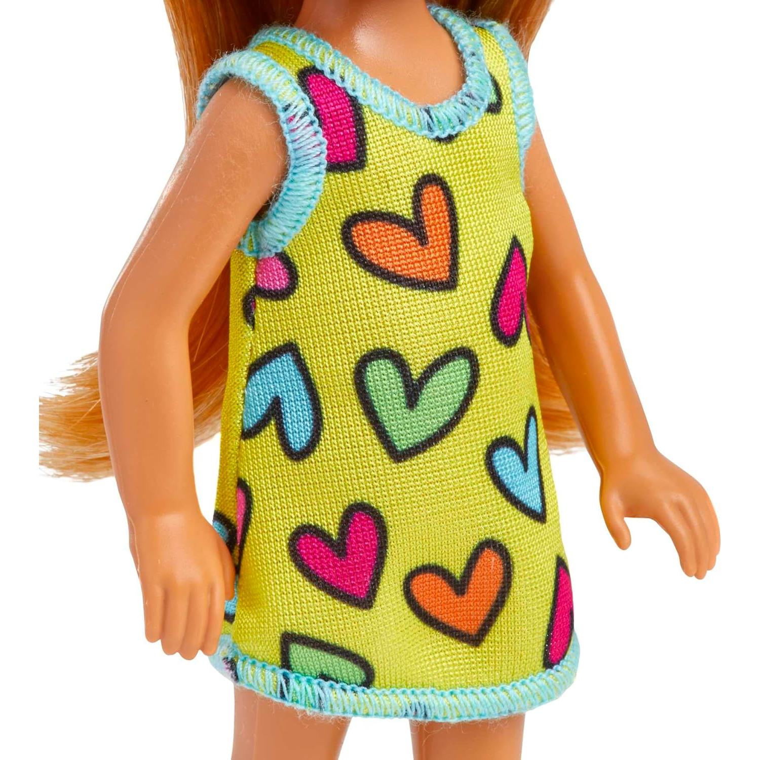 Muñeca Barbie Chelsea 15.24 cm Vestido Amarillo Corazones