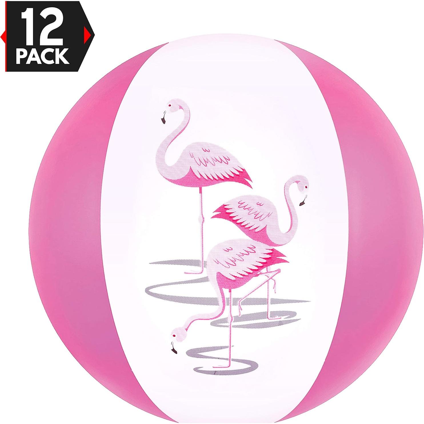 Pelotas Inflables de Flamenco Big Mo's Toys 30 cm - Paquete de 12