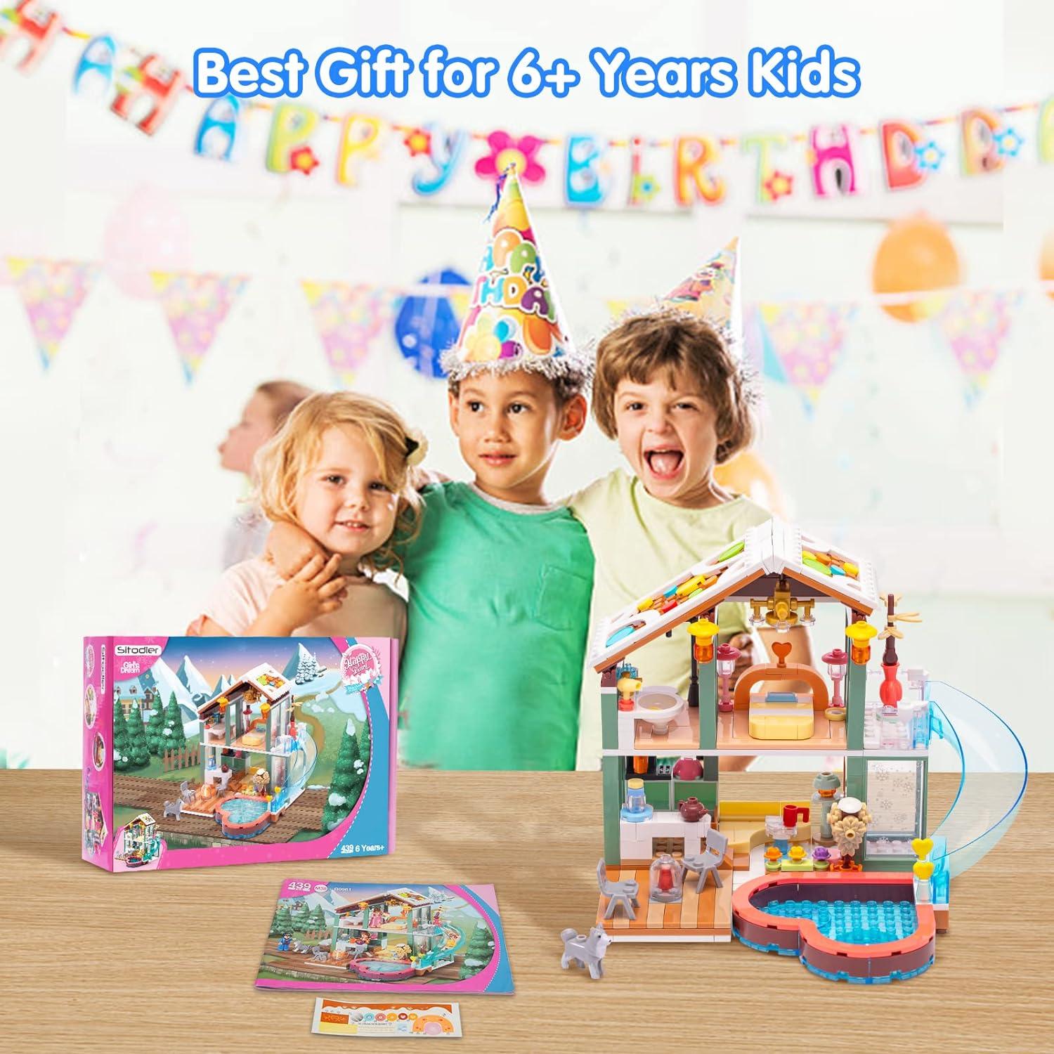 Juego de Bloques de Construcción Sitodier 439 Piezas Casa de Vacaciones