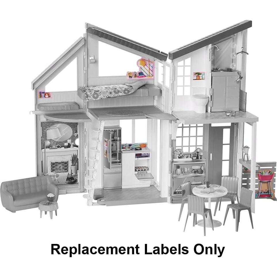 Etiquetas de Reemplazo Barbie FXG57 para Casa Malibu - Multicolor