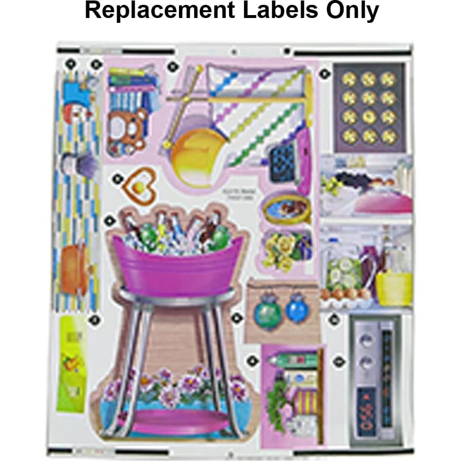 Etiquetas de Reemplazo Barbie FXG57 para Casa Malibu - Multicolor