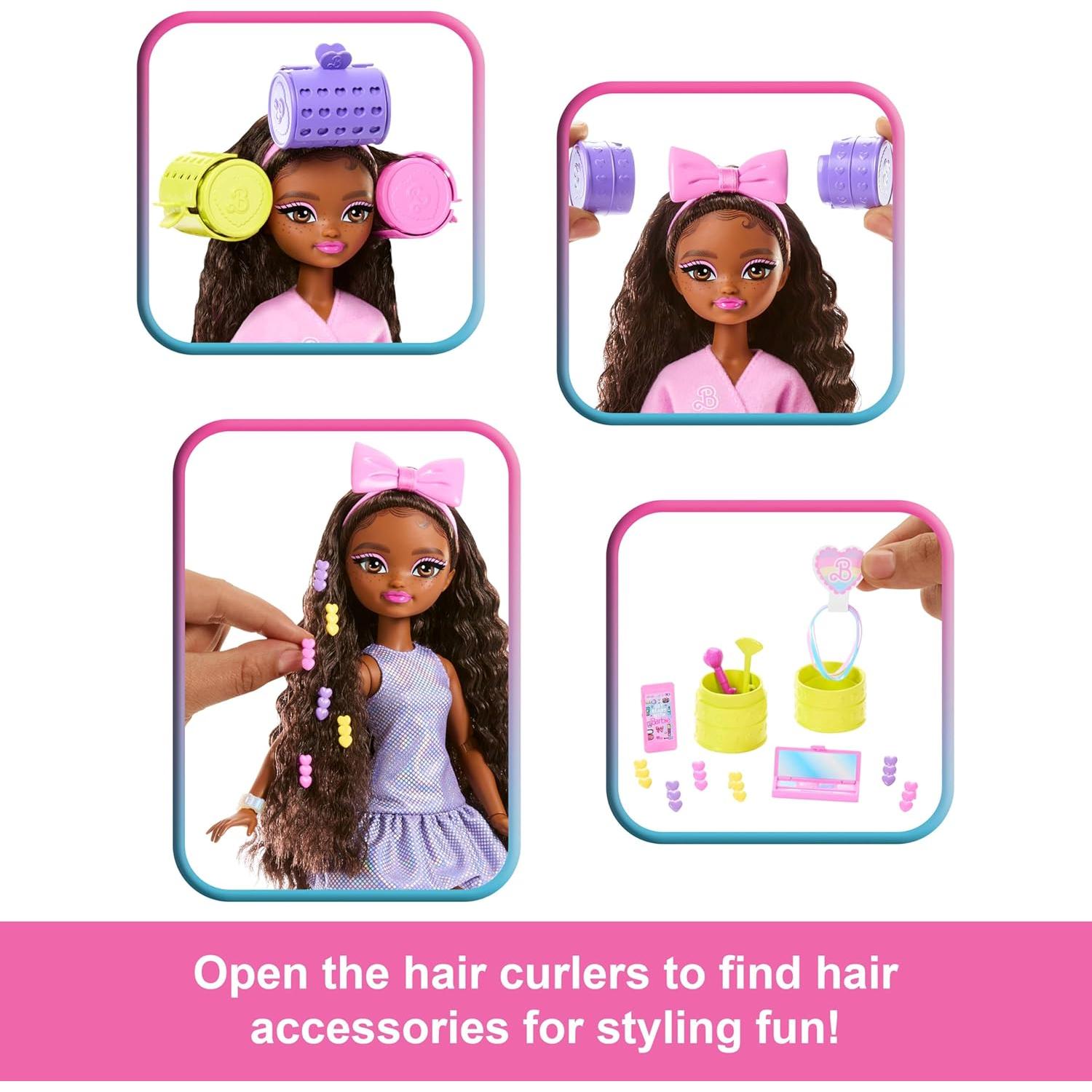 Muñeca de moda Barbie Dream Brooklyn con accesorios sorpresa