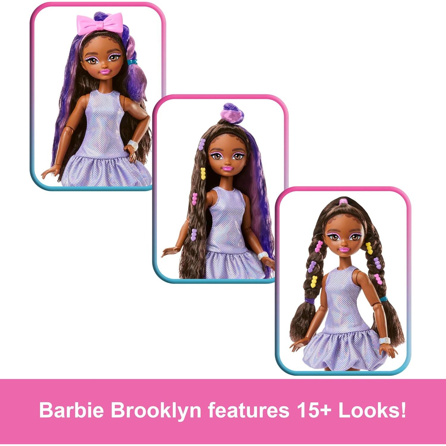 Muñeca de moda Barbie Dream Brooklyn con accesorios sorpresa