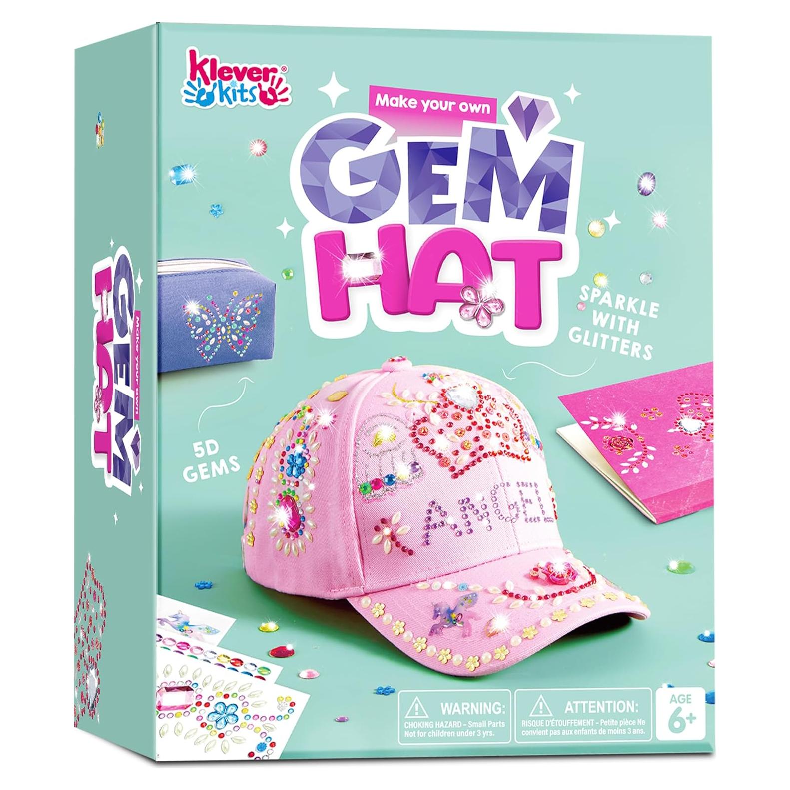 Kit de Arte Gorra de Béisbol Klever Kits Rosa con Gemas Adhesivas