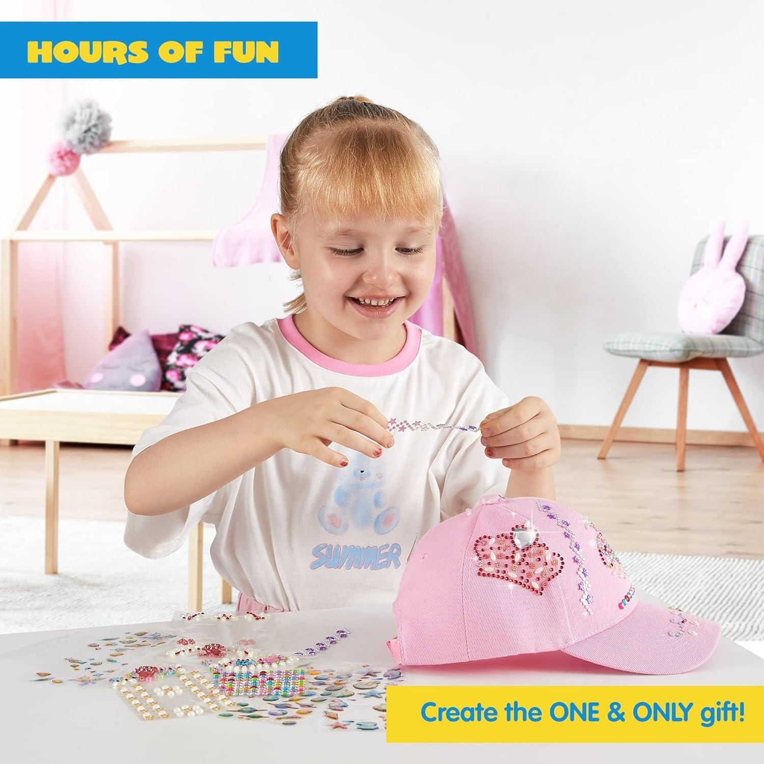 Kit de Arte Gorra de Béisbol Klever Kits Rosa con Gemas Adhesivas