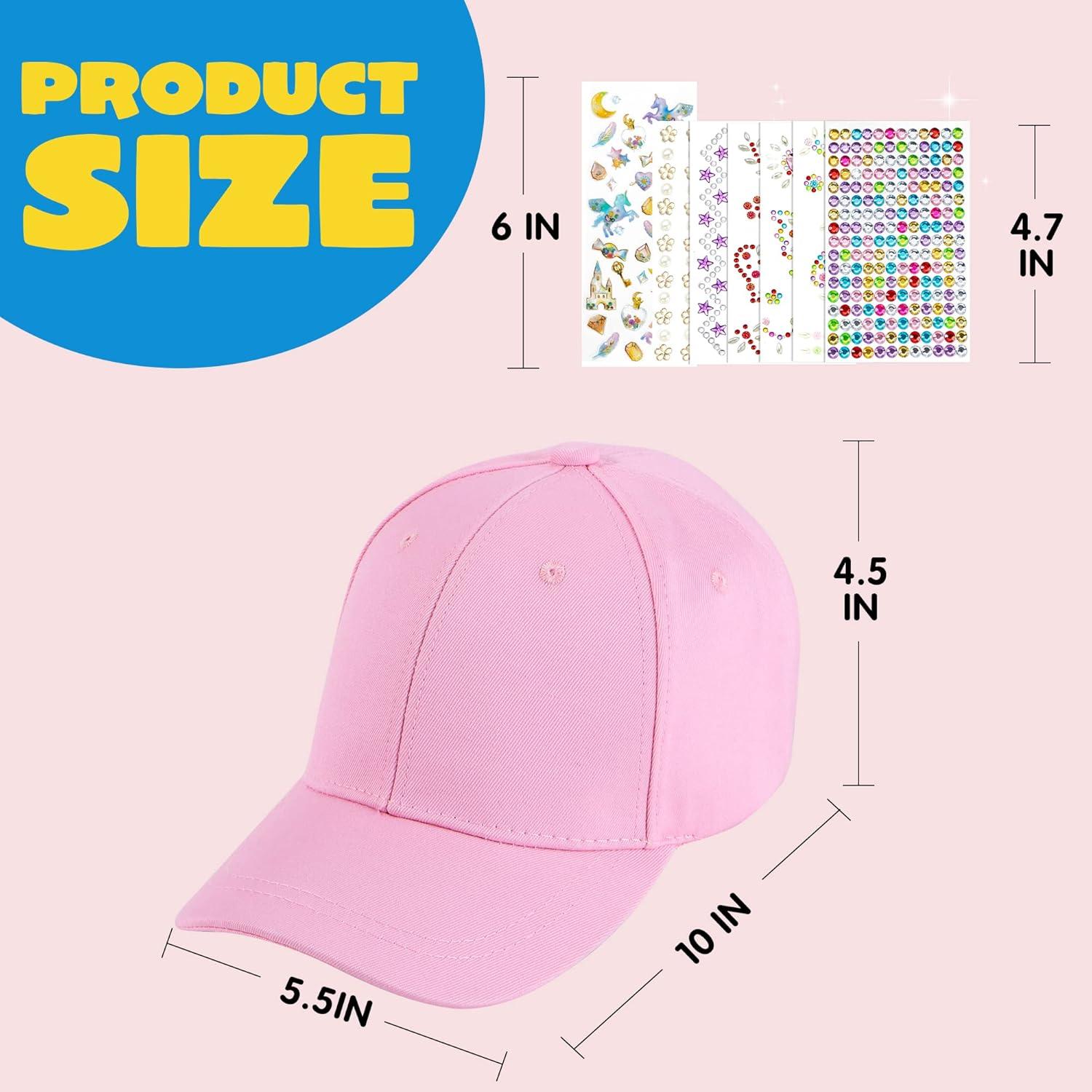 Kit de Arte Gorra de Béisbol Klever Kits Rosa con Gemas Adhesivas