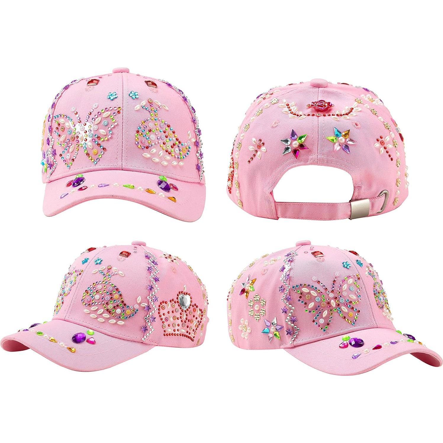 Kit de Arte Gorra de Béisbol Klever Kits Rosa con Gemas Adhesivas
