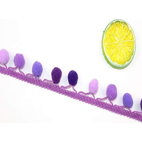 Cinta Pom Pom Yalulu 5 Yards Arcoíris 2.7 cm Púrpura