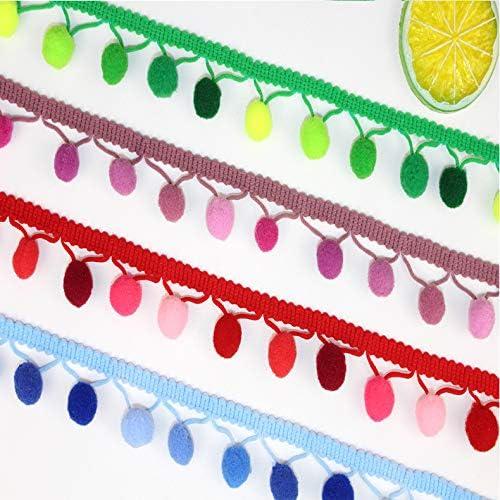 Cinta Pom Pom Yalulu 5 Yards Arcoíris 2.7 cm Púrpura