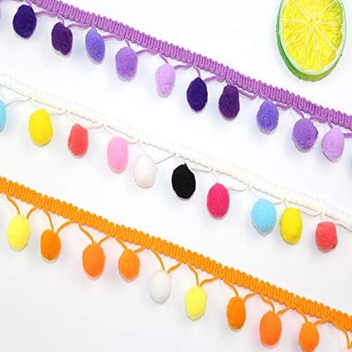 Cinta Pom Pom Yalulu 5 Yards Arcoíris 2.7 cm Púrpura