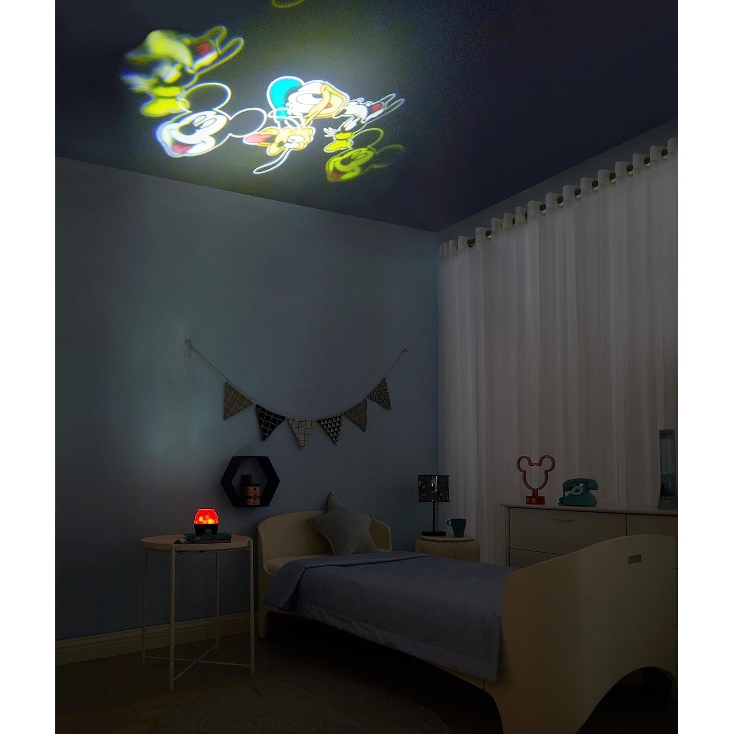 Lámpara Proyector Mickey Mouse Idea Nuova - Luz Nocturna 10.5 cm
