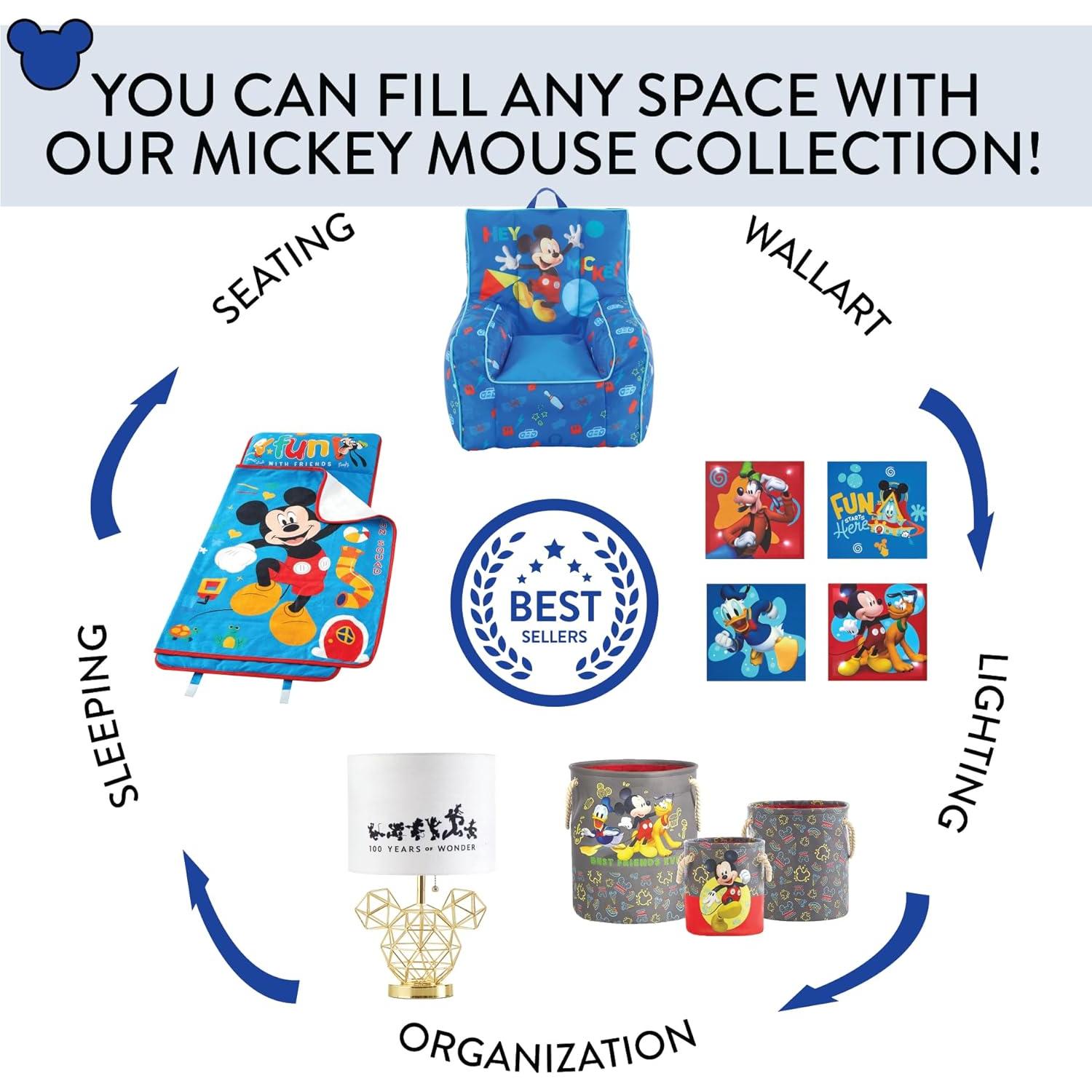 Lámpara Proyector Mickey Mouse Idea Nuova - Luz Nocturna 10.5 cm