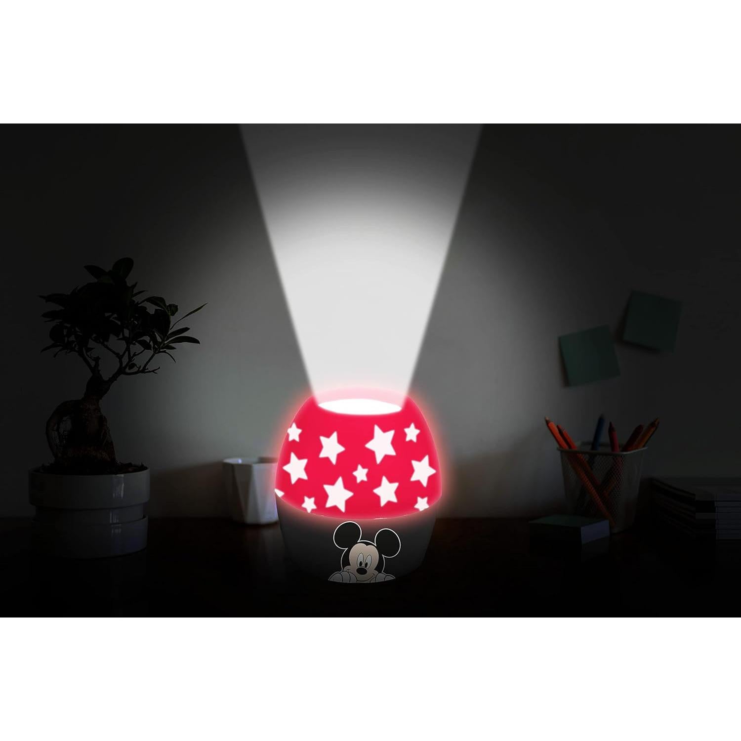 Lámpara Proyector Mickey Mouse Idea Nuova - Luz Nocturna 10.5 cm