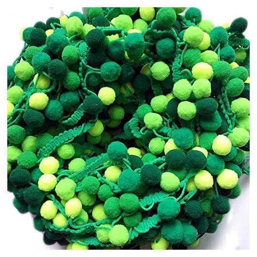 Cinta Pom Pom Yalulu Verde 5 Yardas 2.7 cm Bricolaje