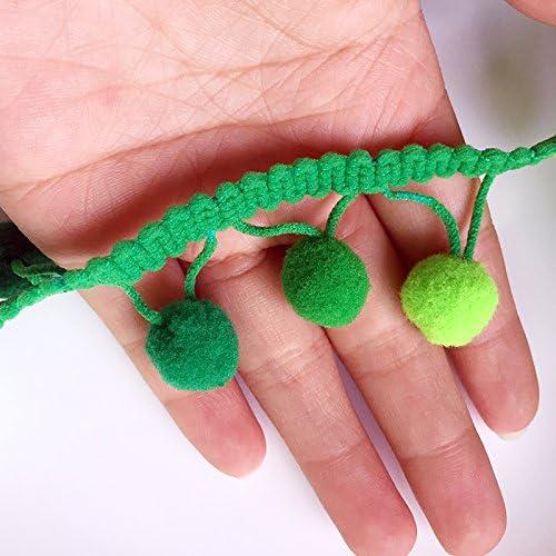 Cinta Pom Pom Yalulu Verde 5 Yardas 2.7 cm Bricolaje