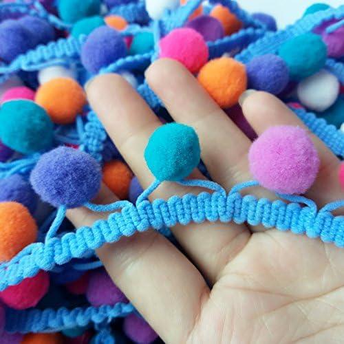 Cinta Pom Pom Yalulu 457.2 cm Azul 2 para DIY