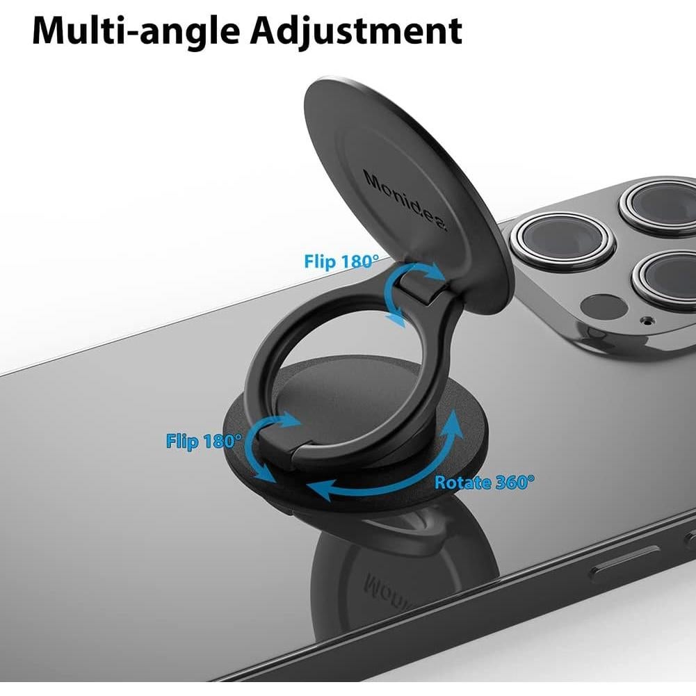 Soporte para Anillo de Teléfono Monidea Ajustable - Negro