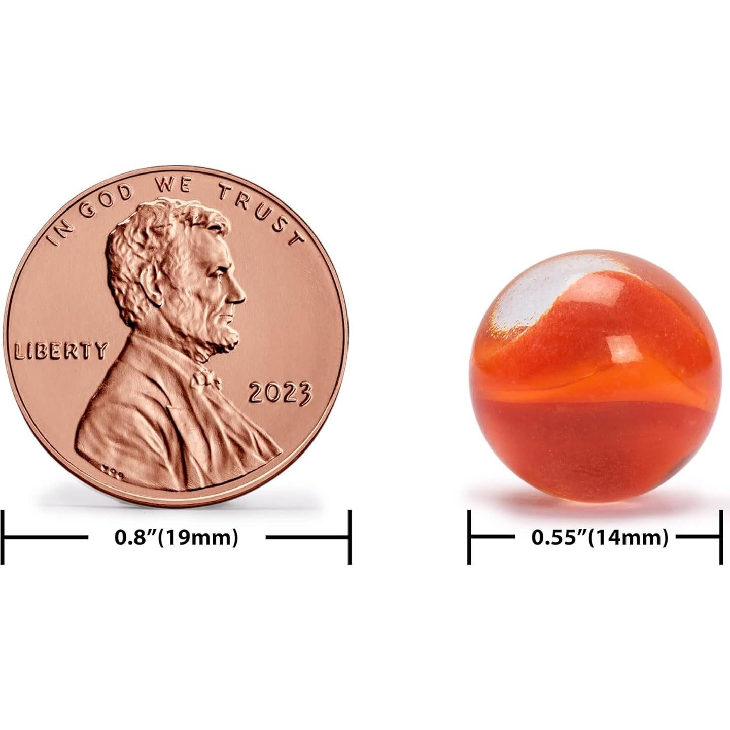 Canicas de Vidrio 60 Piezas 14mm Diseño Pétalo Importaciones Yellow Mountain