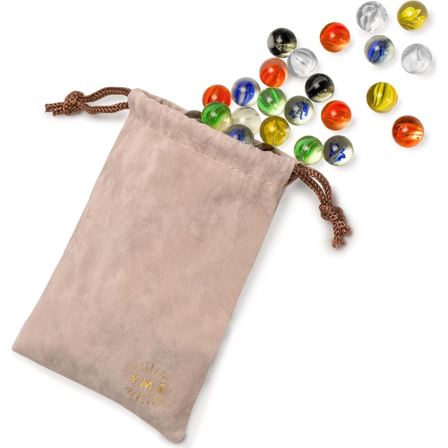 Canicas de Vidrio 60 Piezas 14mm Diseño Pétalo Importaciones Yellow Mountain